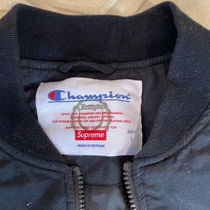 Supreme/Champion collab Mens black jacket.